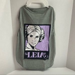 Star Wars Dog shirt Princess “Leia” Sz XL Gray